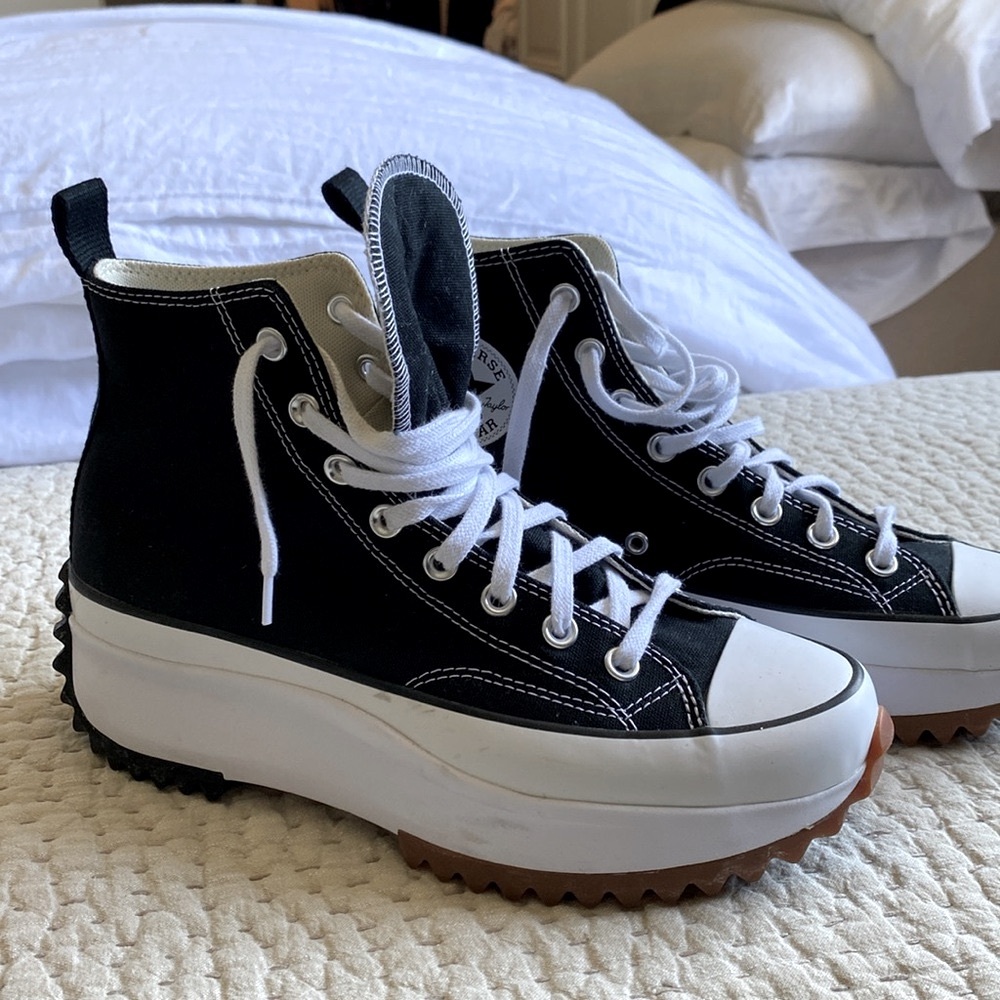 Converse Unisex Run Star Hike Black Platform Sneakers Size 9/10